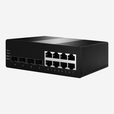 8 PoE Ports Industrial L2+ Managed Gigabit Switch CE ROHS FCC UKCA