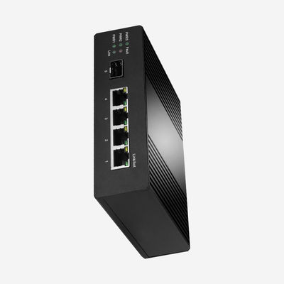 12-57V DC 4 Port Industrial 100 Mbps Ethernet Switch 10 100 Mbps RJ45, 2K MAC