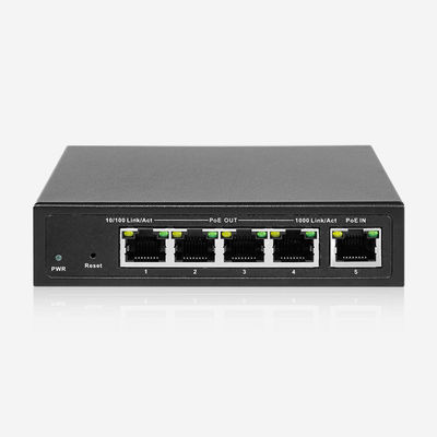 10Gbps Gigabit Easy Smart Switch With 4 PoE Out RJ45 Ports And 1 PoE In RJ45 Port