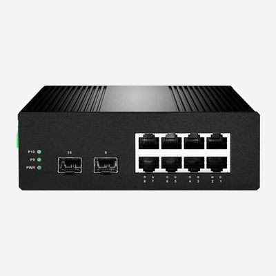 IP30 240W Industrial Gigabit PoE Switch 8GE 2SFP Dual Power Supply SR-SHG2210FP