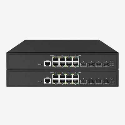 PoE Desteği / 10Gbps Port Hızı, 8 Gigabit RJ45 Portları, QoS, ACL, SSL ile 4 10Gbps SFP + Değiştirici